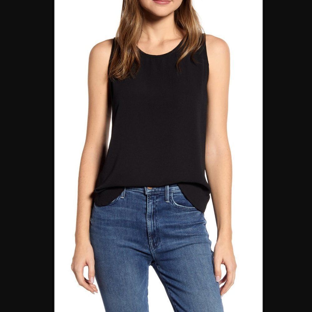 Loveappella Black Sleeveless Camisole Size Large